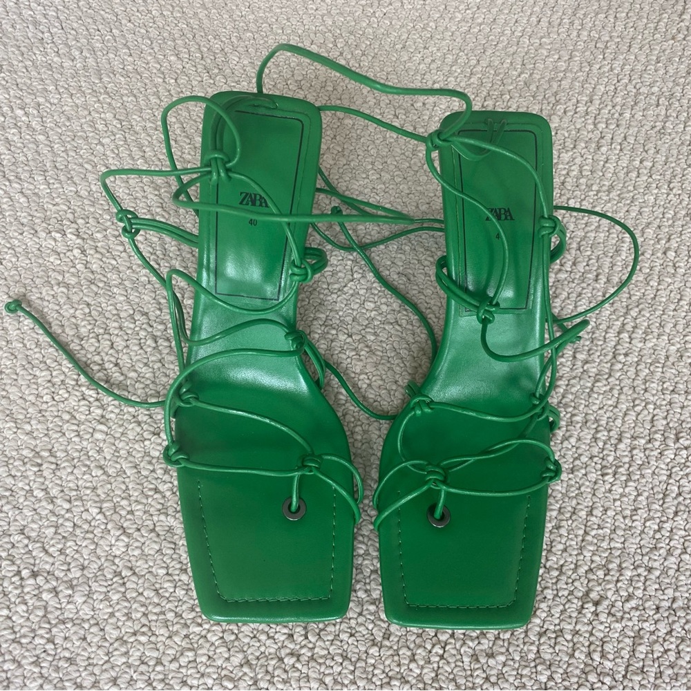 Fun Green Strappy Heels